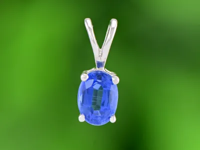 Silberanhänger mit blauem Kyanit