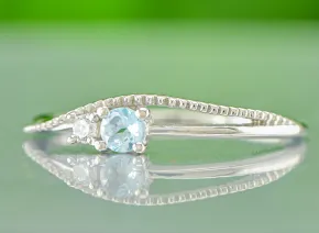 Silberring mit Aquamarin