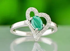 Silberring mit Malachit