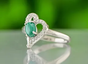 Silberring mit Malachit