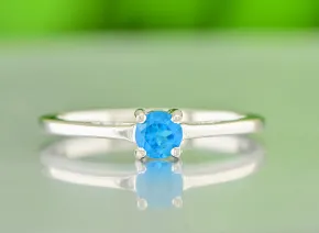 Silberring mit Neon-Apatit