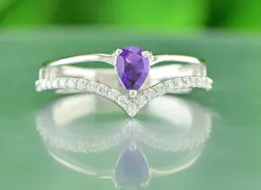 Silberring mit Amethyst