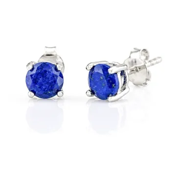 Silberohrringe mit Lapislazuli 5mm