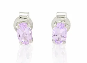 Silberohrringe mit Lavendelamethyst