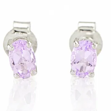 Silberohrringe mit Lavendelamethyst