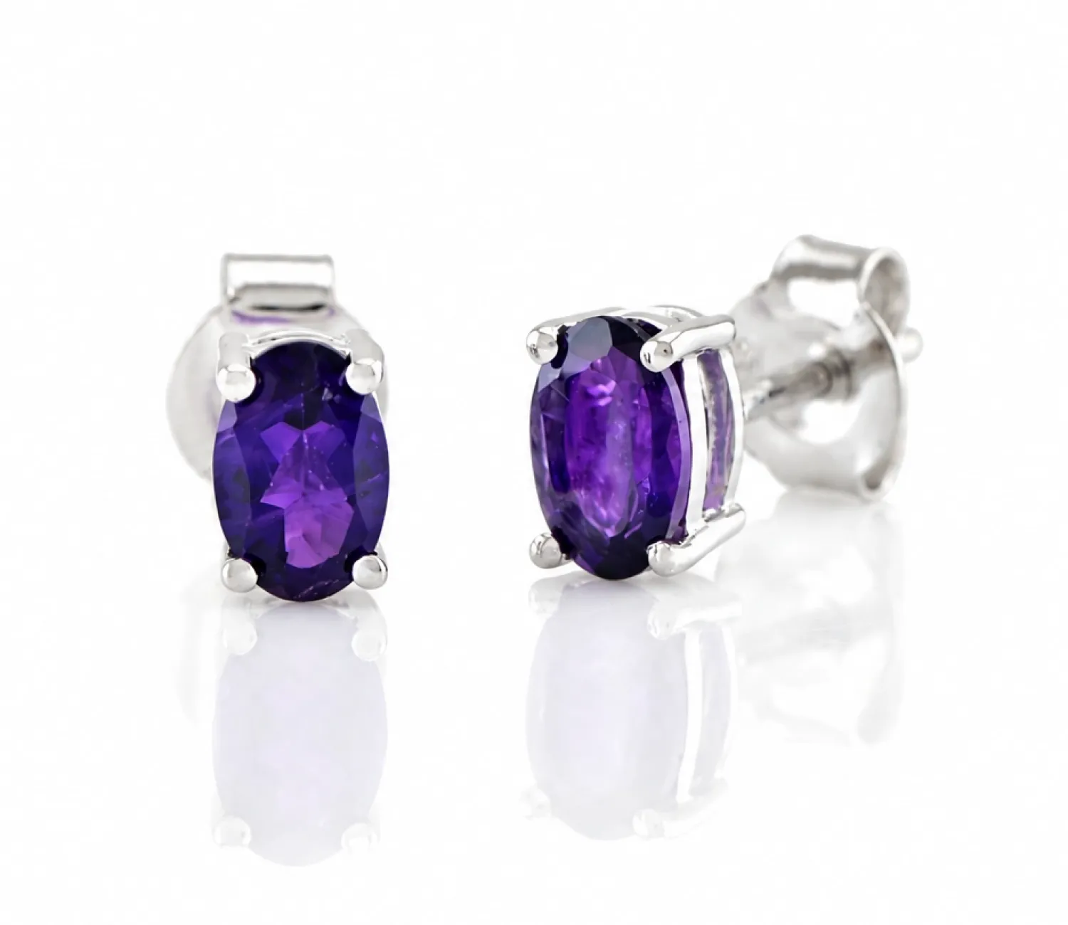 Silberohrringe mit Amethyst