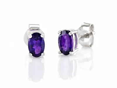 Silberohrringe mit Amethyst