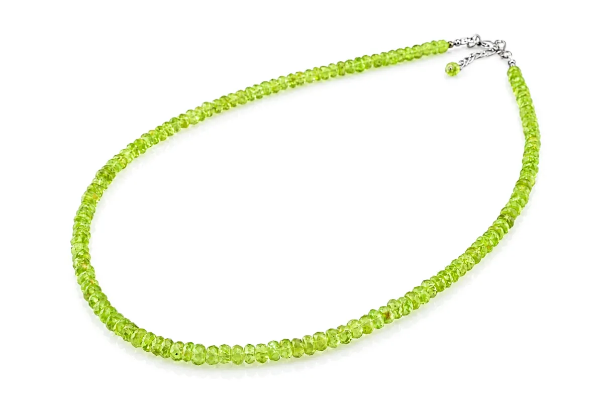 Halskette aus natürlichem facettiertem Peridot