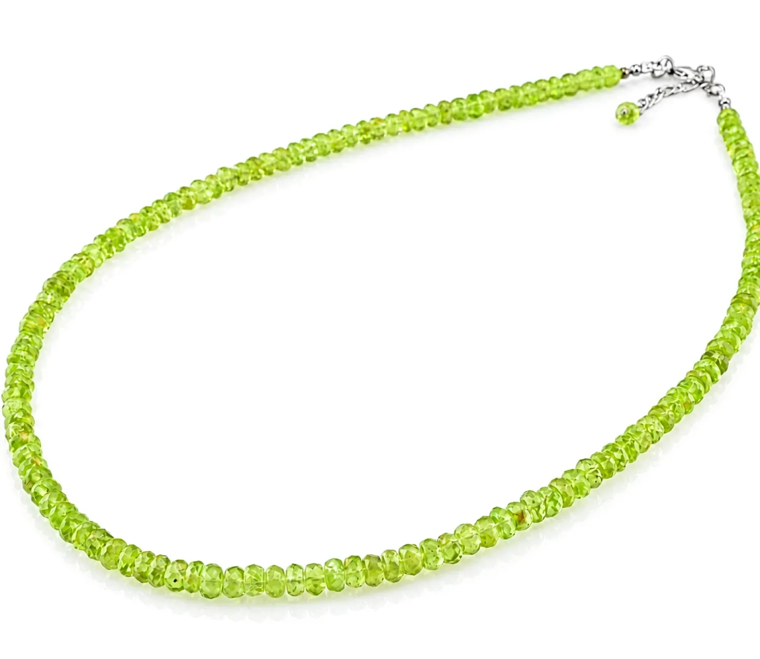 Halskette aus natürlichem facettiertem Peridot
