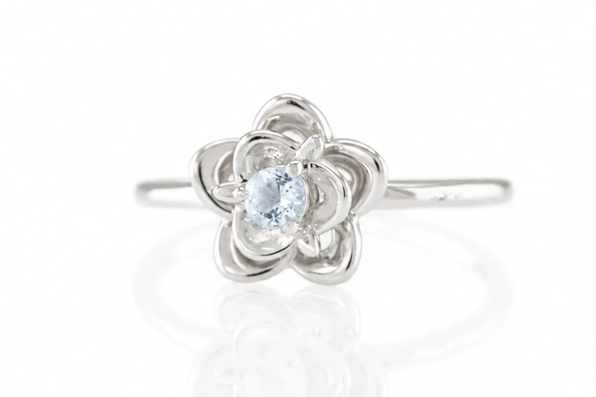 Silberring mit Aquamarin