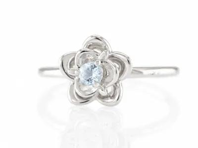 Silberring mit Aquamarin