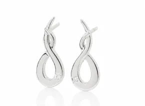 Silberohrringe mit Diamanten