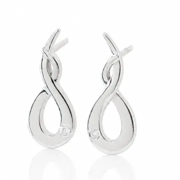 Silberohrringe mit Diamanten