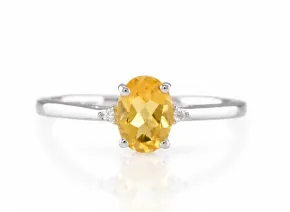 Silberring mit Citrin