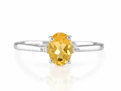Silberring mit Citrin
