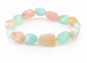 Armband mit Aquamarin und Morganit AA