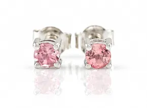 Silberohrringe mit rosa Turmalin