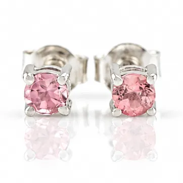 Silberohrringe mit rosa Turmalin