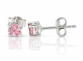 Silberohrringe mit rosa Turmalin