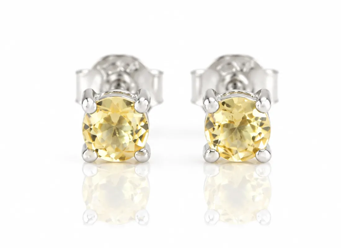Silberohrringe mit natürlichem Chrysoberyll