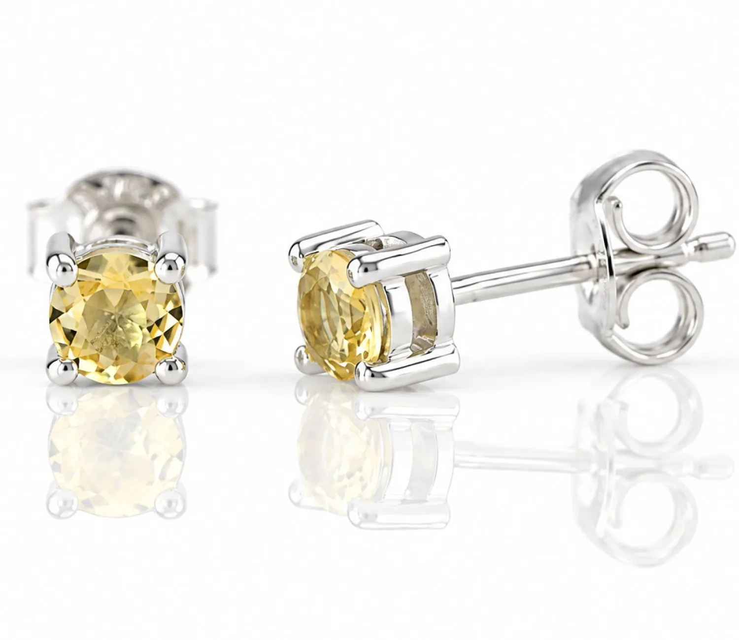 Silberohrringe mit natürlichem Chrysoberyll