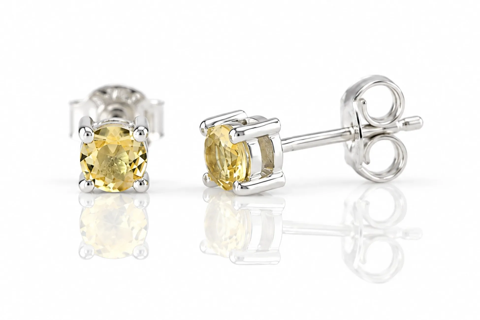 Silberohrringe mit natürlichem Chrysoberyll
