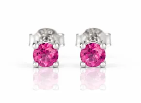 Silberohrringe mit rosa Topas
