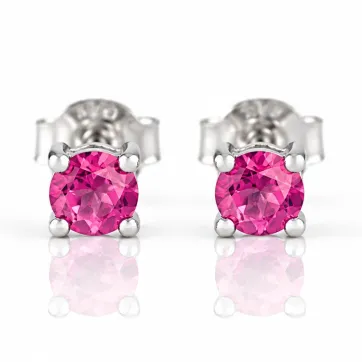 Silberohrringe mit rosa Topas