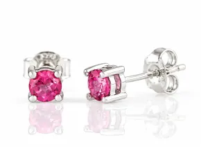 Silberohrringe mit rosa Topas