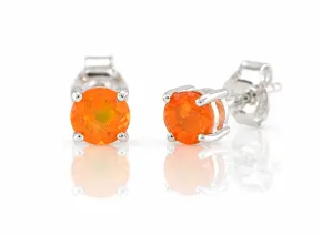 Silberohrringe mit natürlichem Opal