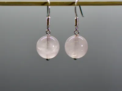 Rosenquarz Ohrringe