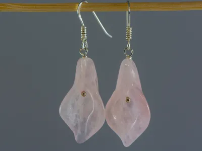 Rosenquarz Ohrringe